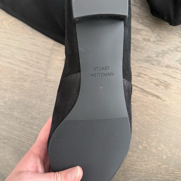 NWT Stuart Weitzman Black Genna City 25 Suede Over-Knee Boot W9/40 - Picture 3 of 12